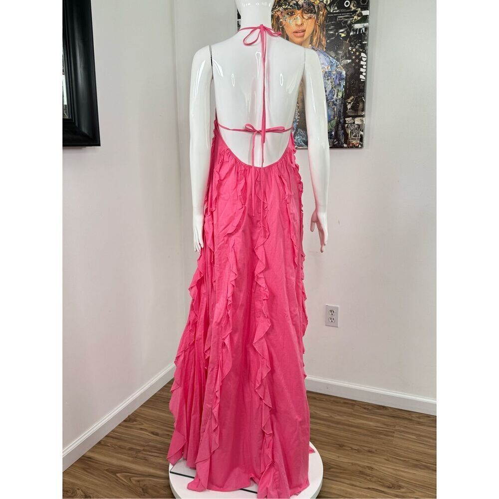 Staud Marika Ruffled Halter Gown Size M - Picture 10 of 15